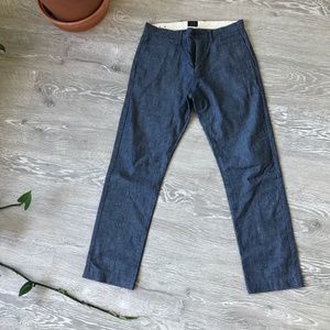 J.Crew 484 Stretch Chambray Pants, Size 28 W